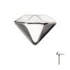 titlsdmd Titanium Threadless 3D Diamond Shape Top