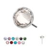 titlsprv Titanium Threadless Round Prong Set Inverse Gem Top
