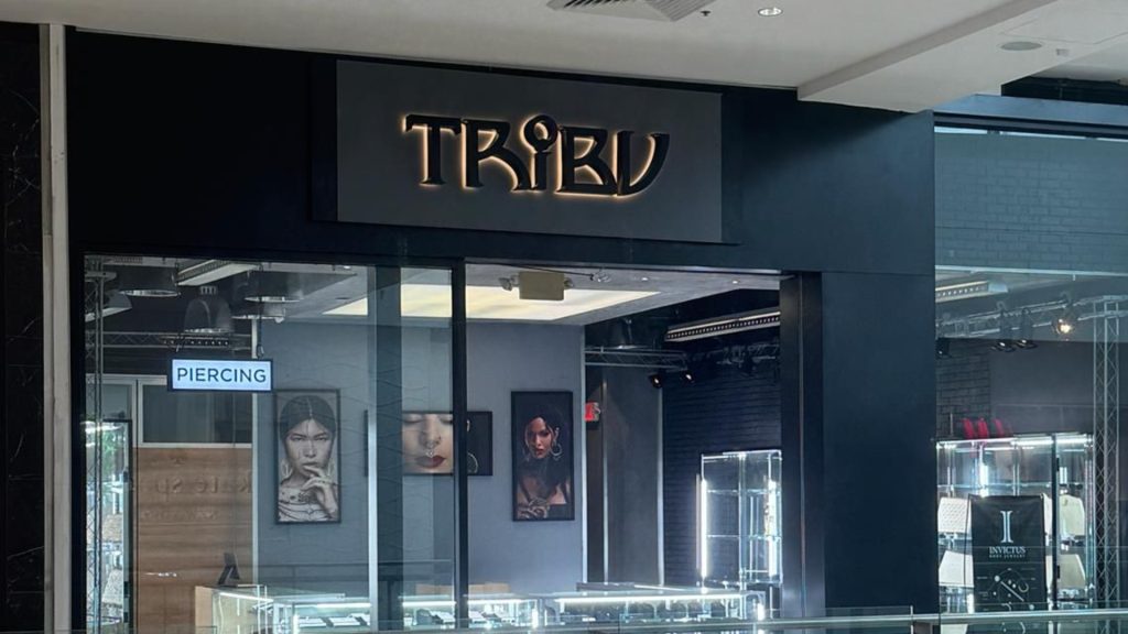 Modern Tribu piercing studio inside shopping mall