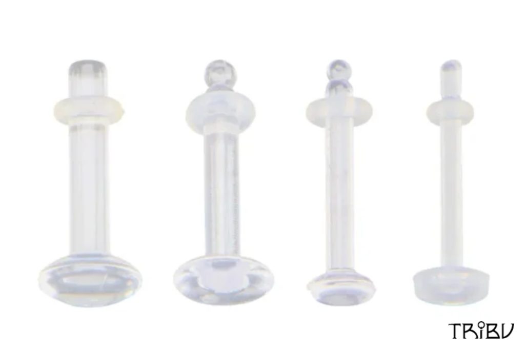 Clear Glass Retainer Jewelry for Healing Piercings