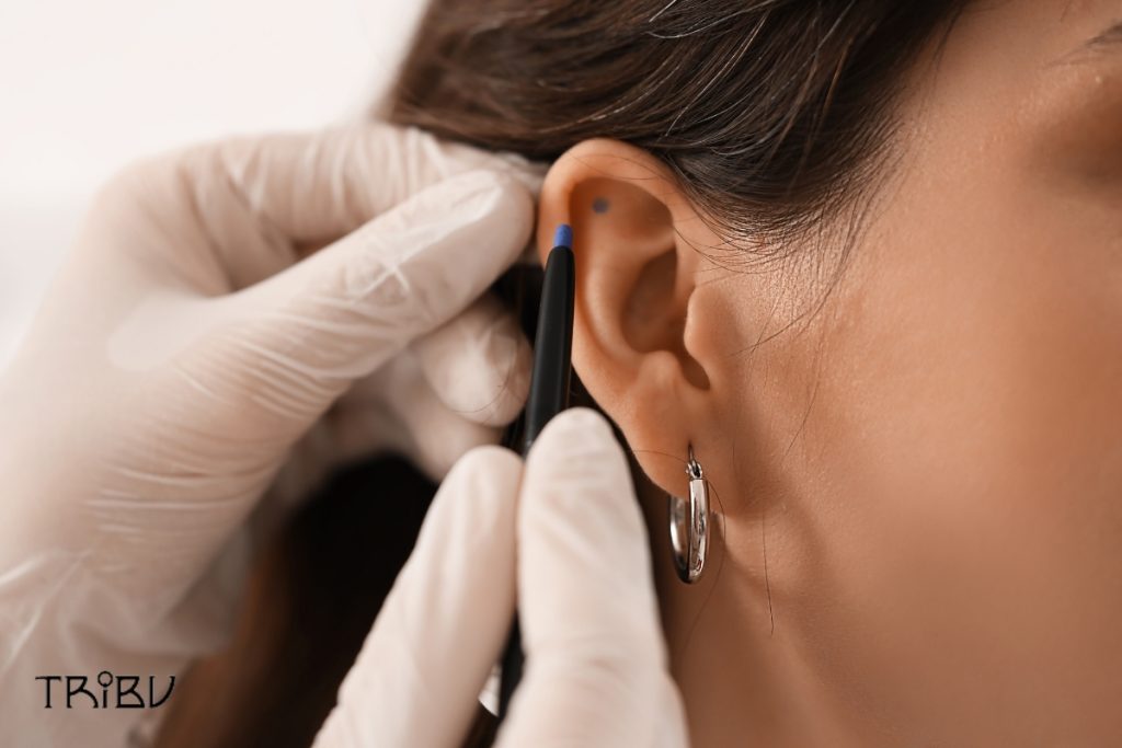 Professional Ear Piercing Placement Marking